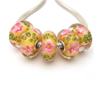 CHARMS ZAWIESZKA KORALIK SZKŁO MURANO BEADS