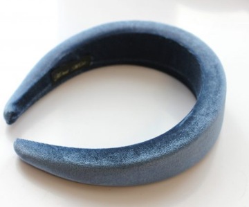 Opaska Materiałowa Gruba 20mm Niebieska do włosów , ozdoba