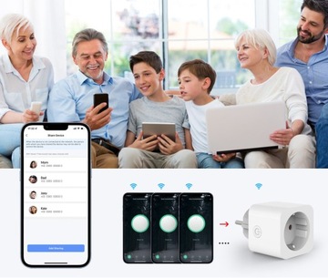 Умный таймер, умная розетка, SMART WIFI, таймер, ваттметр TUYA