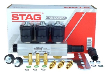 Listwa Wtryskowa AC STAG W01 BFC SILVER 3-cyl 2ohm