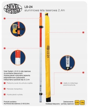 Лазерный уровень Nivel System SET NL520G + штатив + рейка