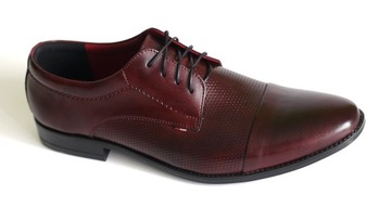 BUTY SKÓRZANE WIZYTOWE PÓŁBUTY POLSKIE 323/3