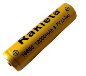 1x Akumulator 18650 12000 mAh 3,7V LI-ION gold R bateria