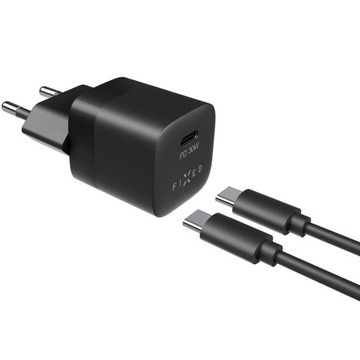 Ładowarka sieciowa USB-C + kabel USB-C Fixed, 30 W