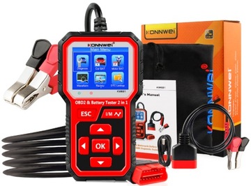 TESTER BATERII + DIAGNOSTYKA OBDII 2 w 1 POLSKI