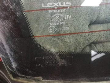 LEXUS GS III 2005 - 2011 ROK SKLO (OKNO) ZADNÍ