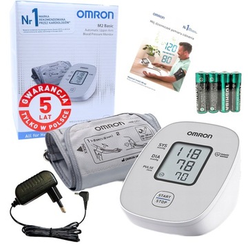 CIŚNIENIOMIERZ NARAMIENNY OMRON M2 BASIC +ZASILACZ
