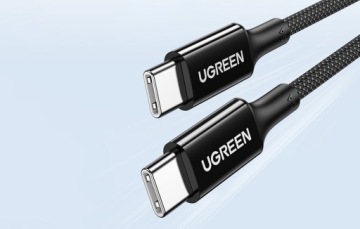 Кабель Ugreen US557 USB-C/USB-C PD 100Вт 1,5м - черный