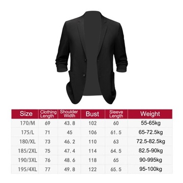 Marynarka garniturowa męska Klasyczny krój, marynarka garniturowa męska Stylowa formalna czarna XL