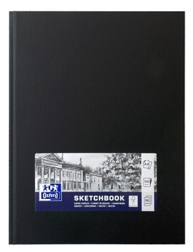 SZKICOWNIK OXFORD SKETCHBOOK SZYTY A4 CZARNY 96k w kolorze ecru 100g/m2