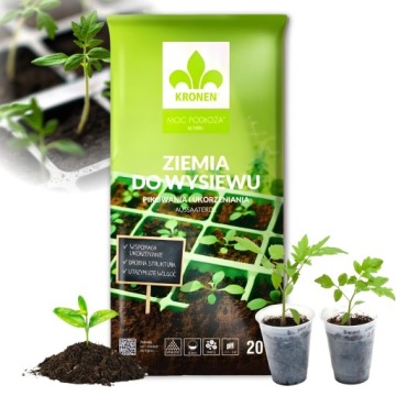 ZIEMIA PODŁOŻE DO WYSIEWU NASION PIKOWANIA I UKORZENIANIA ROŚLIN KRONEN 20L
