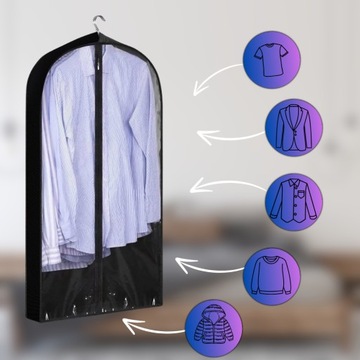 Organizer wodoodporny pokrowiec przezroczysty na płaszcz garnitur do szafy