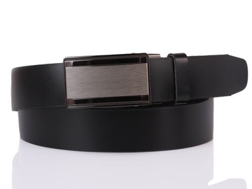 SKÓRZANY Pasek AUTOMAT garnitur jeans 3,5cm 105 S