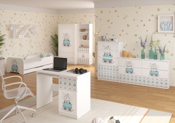 КОМПЛЕКТ МЕБЕЛИ Кровать MIKI 140х70 - 6 элементов ВЫКРОЙКИ