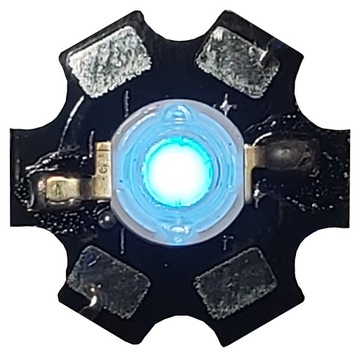 Dioda POWER LED 3W Bridgelux Ice Blue 480nm, PCB