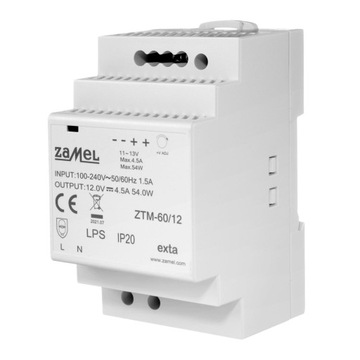 ZTM-60/12 Exta Zamel Импульсный источник питания на DIN-рейку