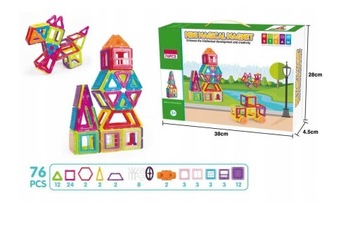 НАБОР ОБРАЗОВАТЕЛЬНЫХ МАГНИТНЫХ БЛОКОВ ИЗ 76 ЭЛ ПАНЕЛЕЙ