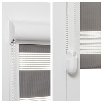 ЖАЛЮЗИ ДЕНЬ НОЧЬ В КАССЕТЕ С НАПРАВЛЯЮЩИМИ 70Х130 ЗЕБРА 25 ЦВЕТОВ ТКАНИ