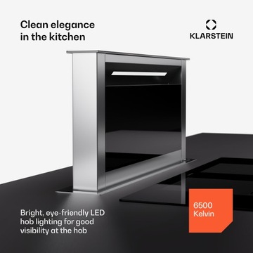 Klarstein встраиваемая кухонная вытяжка на столешницу 60см 650м³/ч A