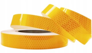 СВЕТООТРАЖАЮЩАЯ САМОКЛЕЯЩАЯСЯ ЛЕНТА, ЖЕЛТАЯ, СВЕТООТРАЖАЮЩАЯ, 2,5 см