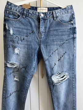SPODNIE JEANSOWE Girlfriend jeans RESERVED r. 36 S