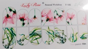 NAKLEJKI NA PAZNOKCIE LUCKY ROSE SERIA F-185
