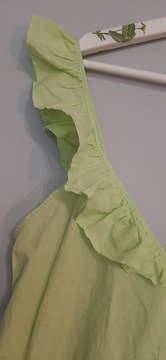 704. H&M neonowa letnia luźna sukienka bawełniana r 38
