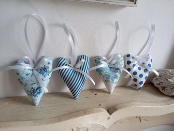 КУЛОНЫ «СЕРДЕЧКИ» из ХЛОПКА комплект из 4 шт.