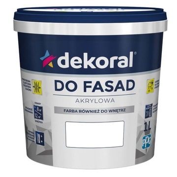 Farba fasadowa DEKORAL POLINIT Biały 10L