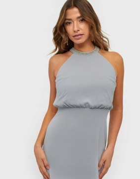 NELLY Suknia balowa długa dusty blue M 38