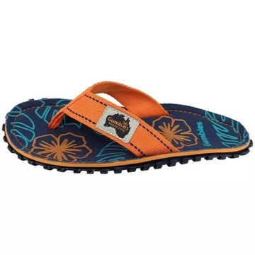 Gumbies Islander Flip Flops Unisex Orange Hibiscus