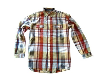 DRESSMANN lniana koszula w kratkę 3XL, obwód 144 cm