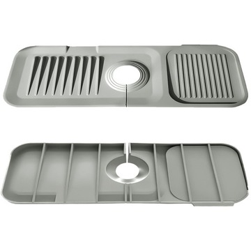 SILIKONOWA MATA NA ZLEW OCIEKACZ POD KRAN SZARA MATA OCHRONNA DO KUCHNI