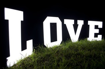 Kolorowe LOVE 3D LED RGB świecące bokami WESELE 60