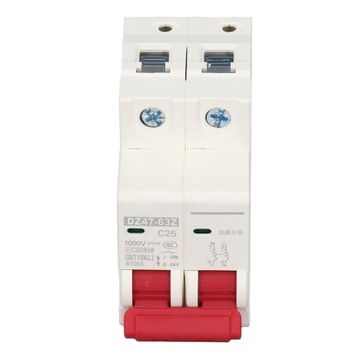 2P DC 1000V автоматический выключатель MCB 25A защитный выключатель