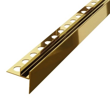Listwa spadkowa do szyby prysznicowej złota polerowana 180 cm 11 mm Lewa