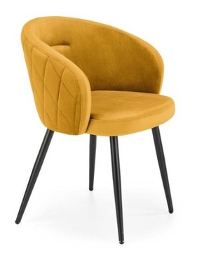 Krzesło fotel do salonu K430 kolor musztardowy velvet Halmar