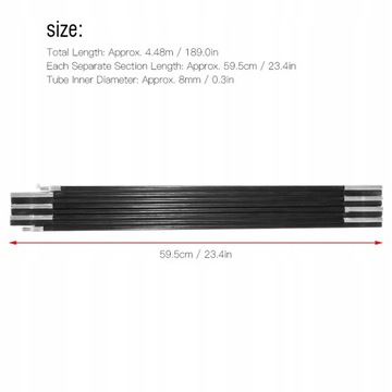 ПОЛЮСНАЯ МАЧТА 2 ШТ. ДЛЯ ПАЛАТОК, ТЕНТОВ, БРЕЗЕНТА