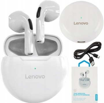 SŁUCHAWKI BEZPRZEWODOWE LENOVO HT38 ORYGINALNE 2024 Z POWERBANKIEM AIR