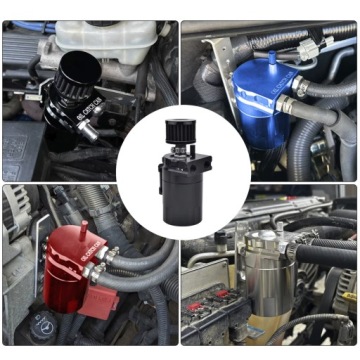 OIL CATCH TANK BLACK — масляный сепаратор, комплект с фильтром, патрубки 10 и 15 мм, 3Ccc
