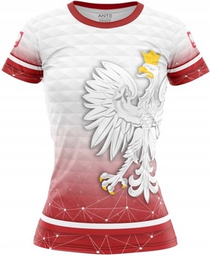 Koszulka Damska T-shirt Kibica Polska Orzeł HIT M