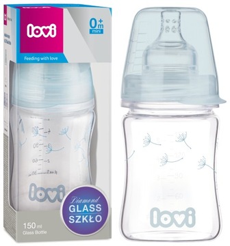 LOVI Butelka szklana 150ml Diamond Glass BOTANIC 74/105 0m+