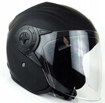 NOWY KASK Motocyklowy OTWARTY SKUTER MOTOR CHOPPER JET Czarny Mat XL
