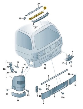 PŘÍDAVNÉ SVĚTLO STOP VW BORA PASSAT B5 SHARAN