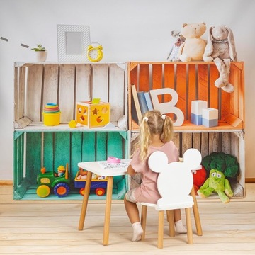 Детский стол, белый, 50 х 70 см, стол для обучения и игр, 3-7 лет