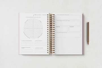 Еженедельный планировщик на 2024 год на спирали, Календарь А5 Make It Easy - ПОРОШОК