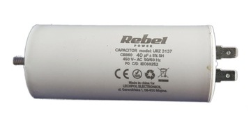 Kondensator rozruchowy 40uF 450V CBB60 Rebel