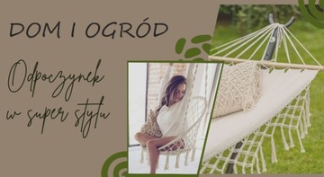 FOTEL WISZĄCY HUŚTAWKA OGRODOWA BOCIANIE GNIAZDO BOHO BUJANA BEŻOWY