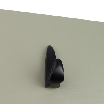 НАСТЕННАЯ МЕБЕЛЬНАЯ ВЕШАЛКА, КРЮЧОК ДЛЯ ОДЕЖДЫ, МАТОВЫЙ ЧЕРНЫЙ