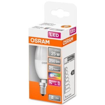 Светодиодная лампа CANDLE E14 4,5 Вт = 25 Вт OSRAM RGBW PILOT